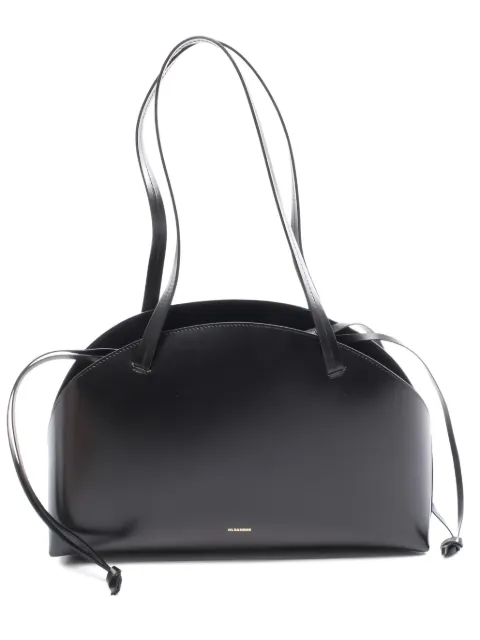 Jil Sander Pre-Owned 2020s Curve leather shoulder bag Black 1018128