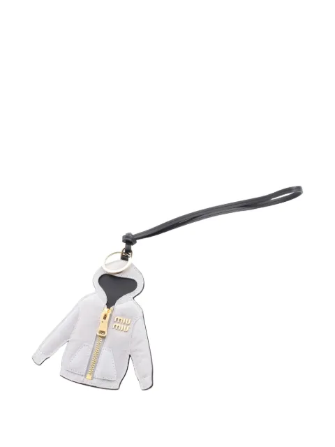 Miu Miu Pre-Owned 2020s hoodie-motif bag charm Grey 1018115