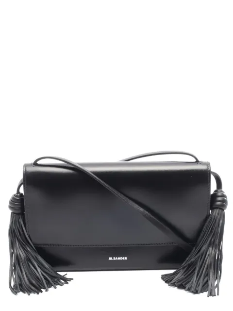Jil Sander Pre-Owned 2020s tassel-detail leather shoulder bag Black 1018133