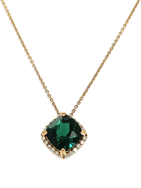 Lisa Nik 18K rose gold diamond and tourmaline necklace Pink INCS8MCHRD