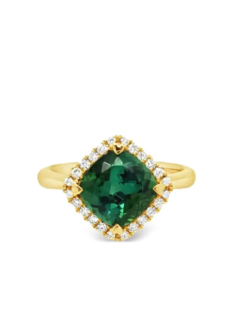 Lisa Nik 18K yellow gold diamond and tourmalite ring Gold INCS8MRGYD