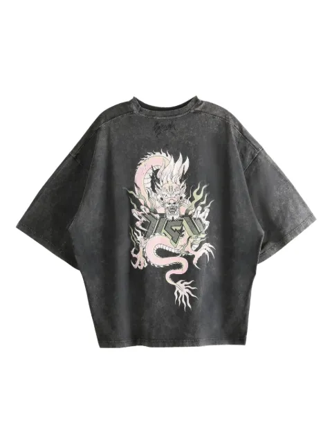 D-R-G-N graphic-print T-shirt Grey DGAW25SS11