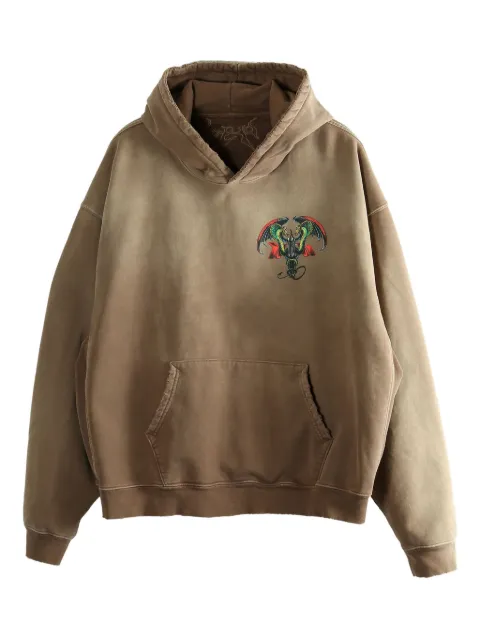 D-R-G-N Cadu 2 graphic-print hoodie Brown DGAW25PU00