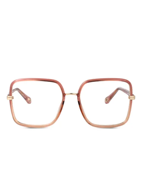 Chloé Eyewear oversized-frames glasses Pink CH0338O