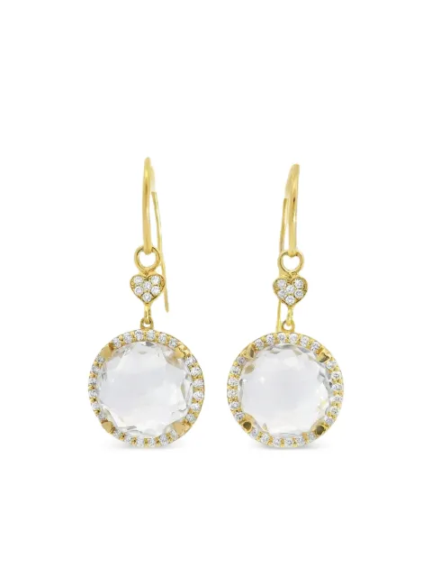 Lisa Nik 18K yellow gold quartz and diamond earrings Gold CQRD11ERYD