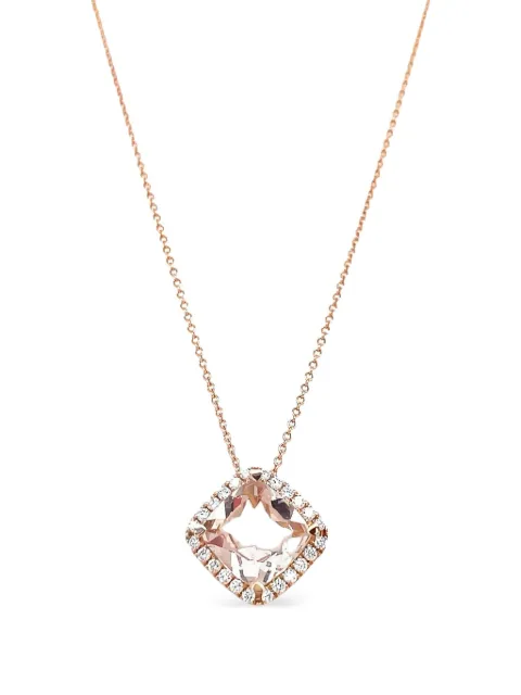 Lisa Nik 18K rose gold diamond and morganite necklace Pink MGCS8MCHRD