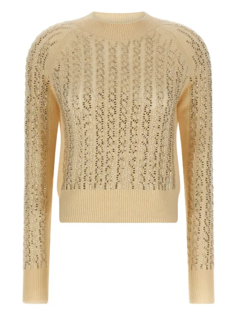 Ermanno Scervino braided studded sweater Neutrals D475M701CTBBW10110