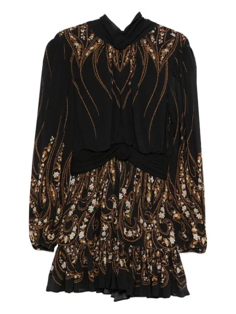 FARM Rio floral ruffled dress Black 339815
