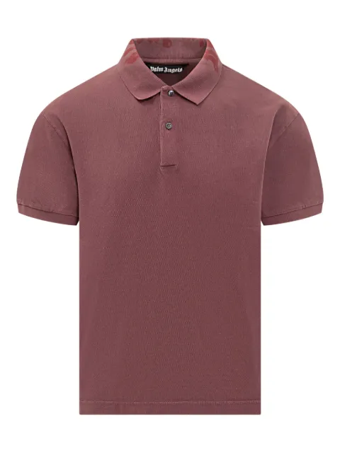 Palm Angels neck logo polo Brown PMGB02AF25FAB001