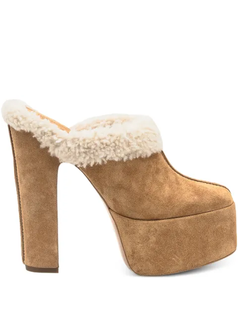 Paris Texas 145mm Malena platform mules Brown PX1806XV0SH