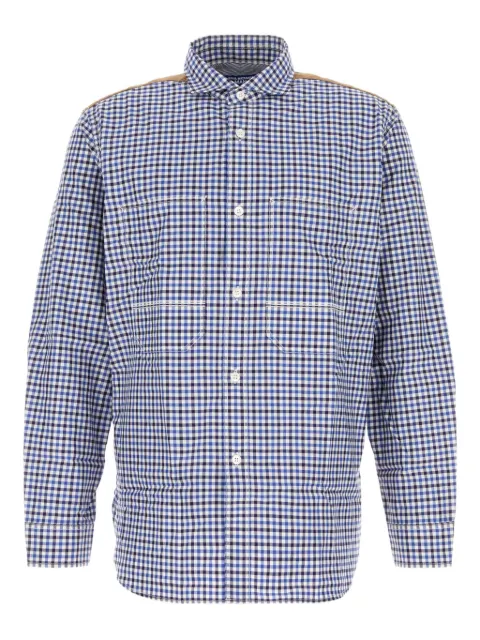 Junya Watanabe MAN panelled cotton shirt Blue WPB013W25