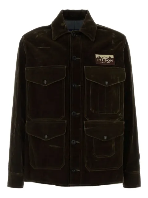 Junya Watanabe MAN velvet flap-pocket jacket Brown WPJ017W25