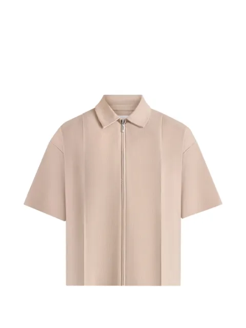 Manière De Voir Aven boxy shirt with crease Neutrals MAN3020