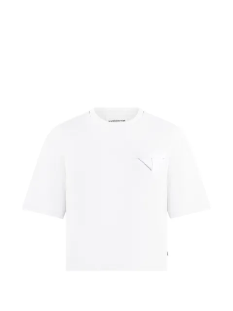 Manière De Voir Leon boxy cropped T-shirt White MAN3180