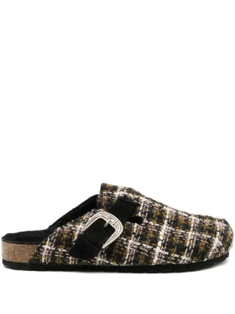 TAJI x Faliero Sarti tweed mules Green I265001