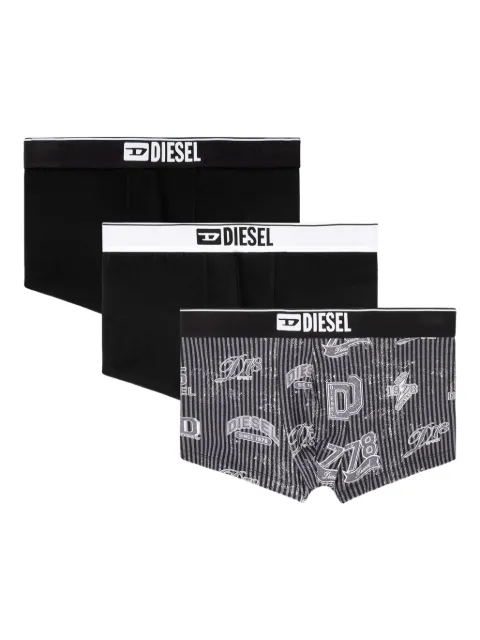 Diesel damien-d logo-waistband printed boxers Black A193910LKDK