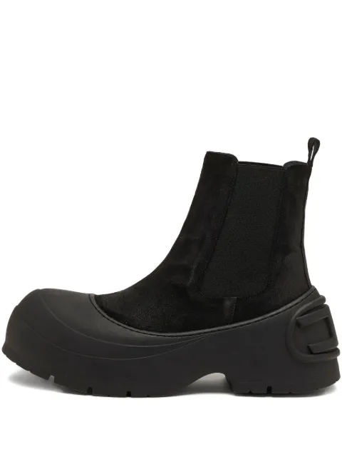 Diesel logo-detail toe-cap boots Black Y03839P1995