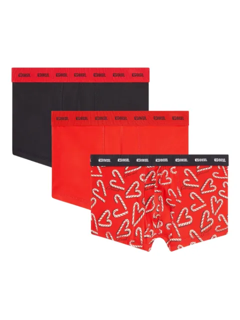 Diesel Damien-Gft-Utlt logo-waistband printed boxer (pack of three) Red A193090PLCW