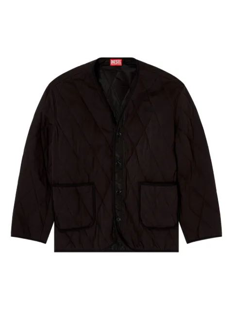 Diesel S-Boys quilted V-neck jacket Black A212720BKBS