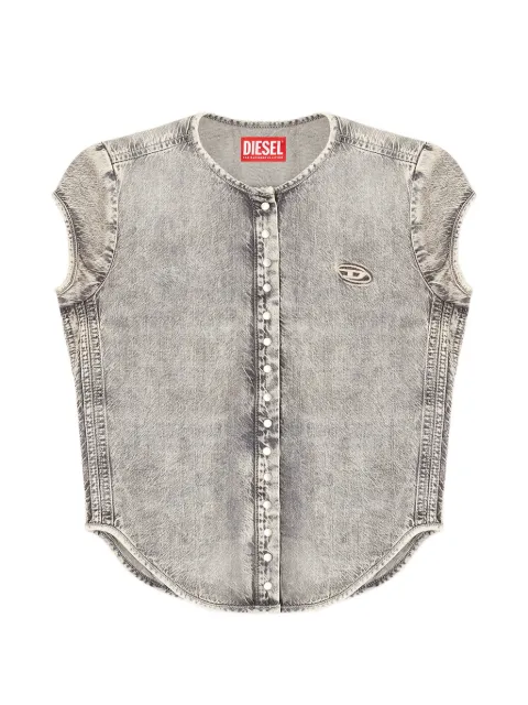 Diesel De-Roset-S buttoned denim shirt Grey A21722068UM