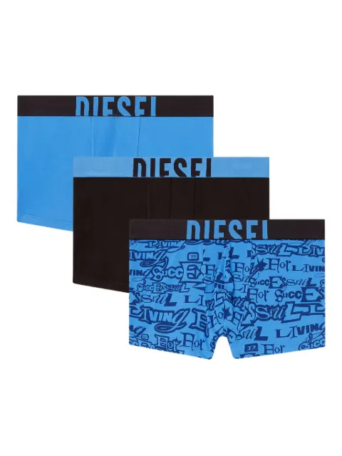 Diesel Damien-D-Pop logo-waistband boxer briefs (set of three) Blue A175800ENBX
