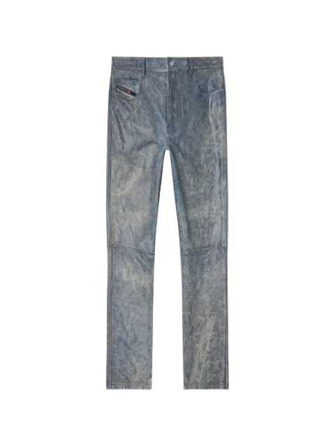 Diesel jean-cut leather pants Blue A218560QMBW