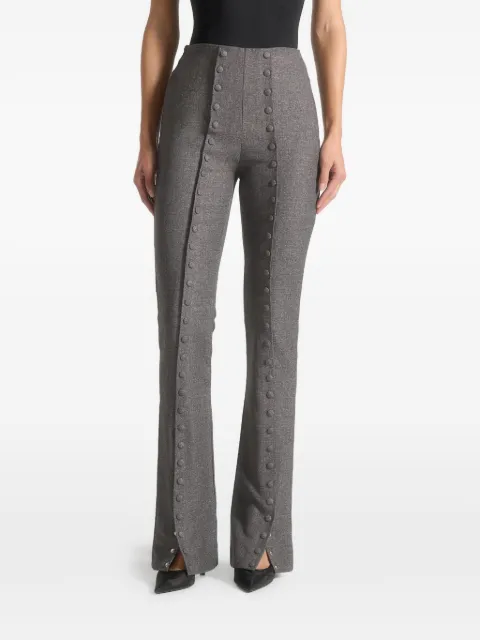 Manière De Voir Therese tailored button detail trousers Grey WMN3974