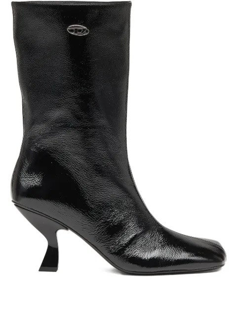 Diesel D-Amber square-toe sculptural-heel boots Black Y03820P8880