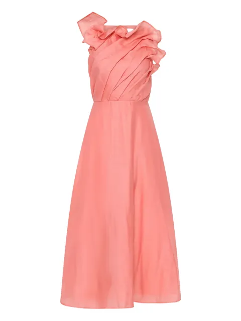 Aje Genesis ruffled midi dress Pink 24RE5456