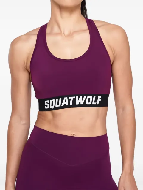 SQUATWOLF racerback logo-detail sports bra Purple WB05053