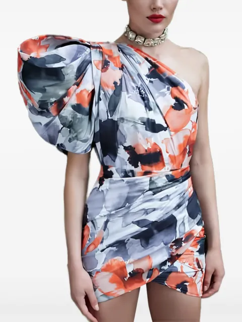 MUSEUM OF FINE CLOTHING floral one-shoulder mini dress Grey MSMP24D01