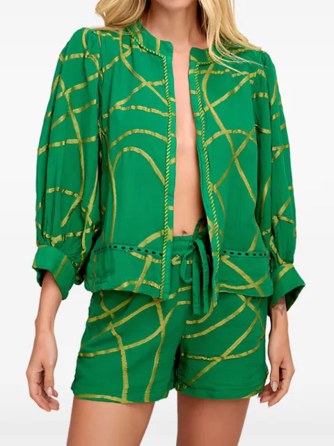 PEARL & CAVIAR Zakar shrug jacket Green S25P1107
