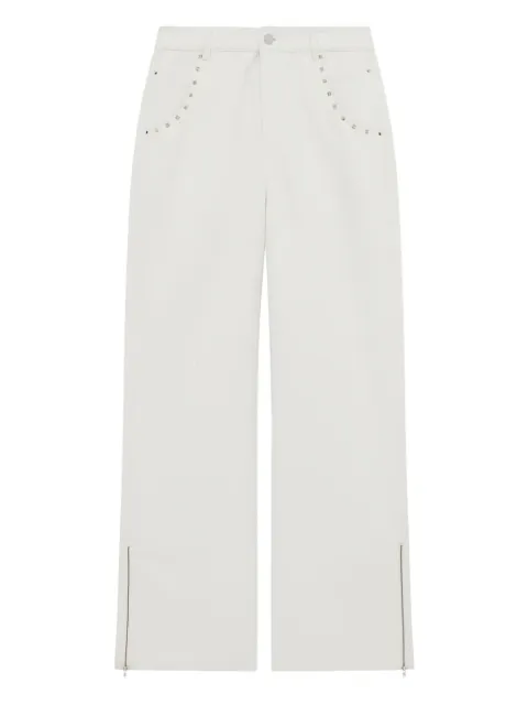 IRO studded zip trousers White WM23QLEO