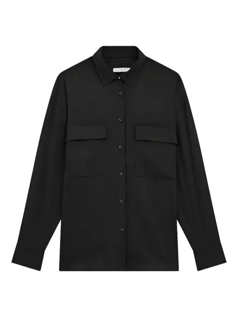 IRO long-sleeve chest-pocket shirt Black WM18HILONA