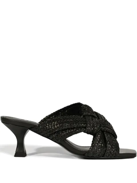 Schutz 60mm Kali woven knot sandals Black S2227200010004