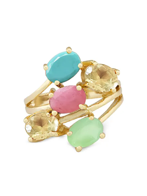 ATELIER MON multistone ring Gold AMR235MC