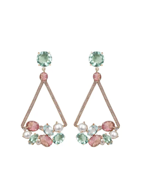ATELIER MON triangular dangler earrings Gold EAR040B