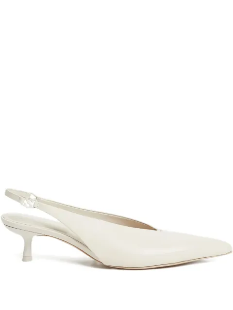 SIMKHAI 45mm Slingback kitten heel pumps Neutrals 225S015L