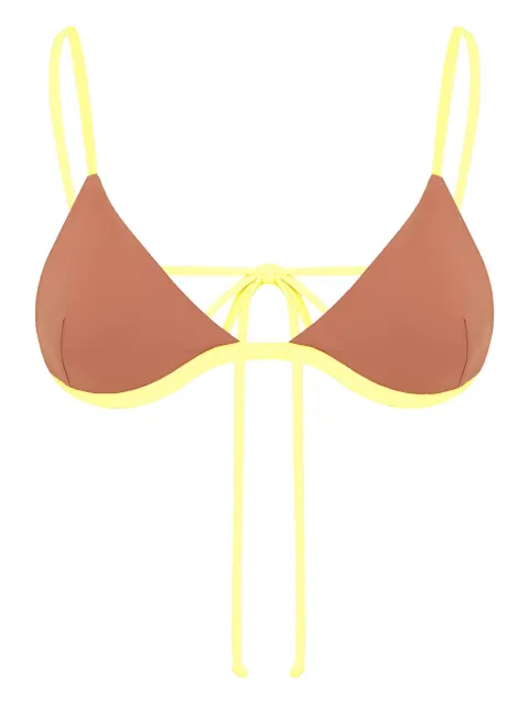 Bond-eye Isla triangle balconette bikini top Yellow BARE009RV