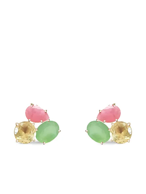 ATELIER MON stone stud earrings Gold AME3036SP