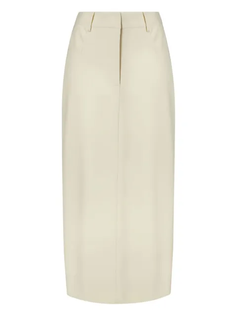 MALINA Asta back-slit midi skirt Neutrals 12248348