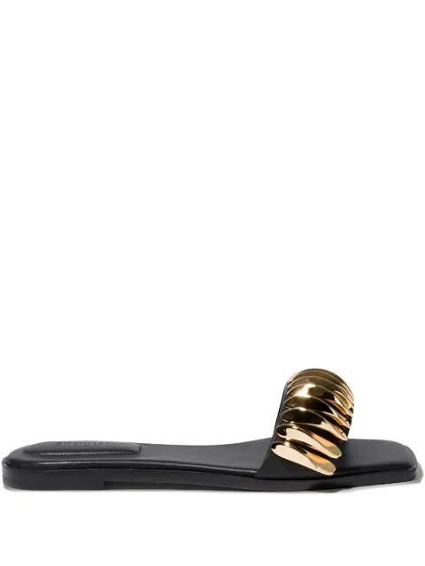 SIMKHAI Ripple flat sandals Black 125S011M