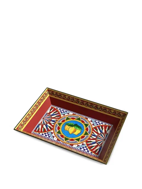 Dolce & Gabbana printed decorative tray (26cm x 8.5 cm) Red TCC199TCAMSUC063