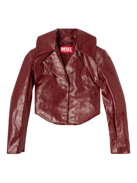 Diesel tailored jacket in coated fabric Brown A201080QMBU