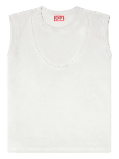 Diesel T-EMBEJ embossed chain sleeveless T-shirt Neutrals A209600JMBJ