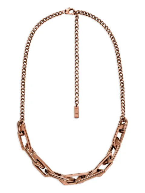 Diesel Dx1646200 interlocking logo chain necklace Brown DX164600DJW