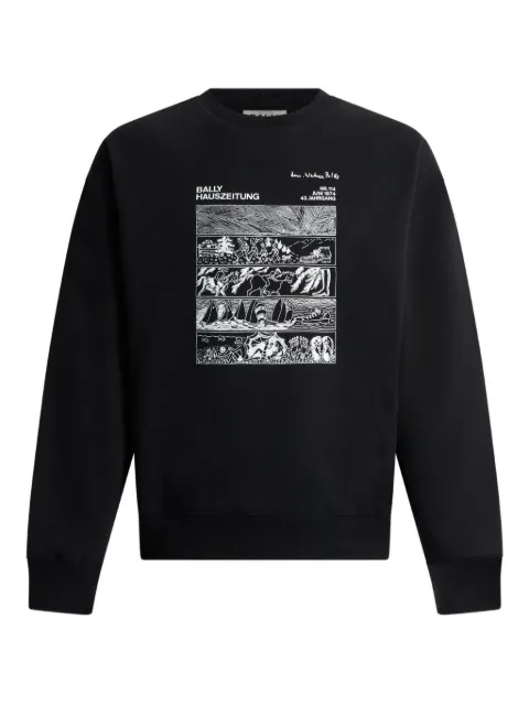 Bally embroidered graphic sweatshirt Black MJE09RCO227