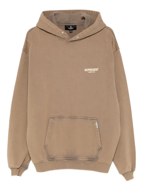 Represent logo pocket hoodie Neutrals OCM4111316