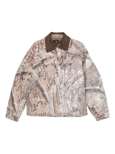Represent corduroy-collar camouflage trucker jacket Neutrals MLM100720