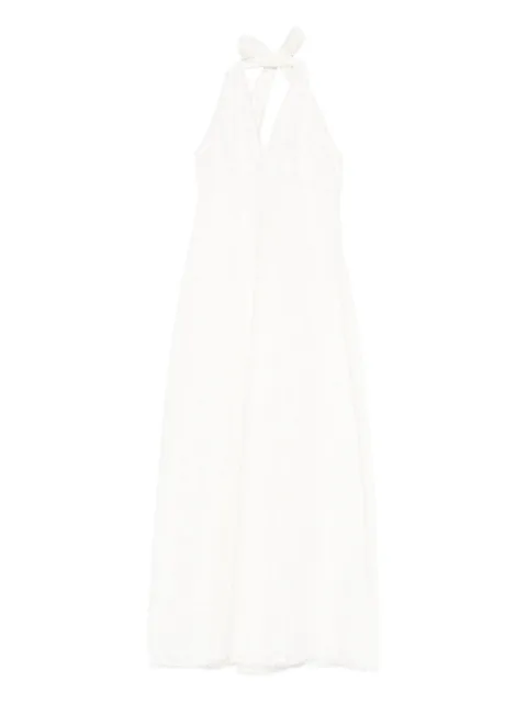 Posse Salma halterneck midi dress White PS1705VWHT